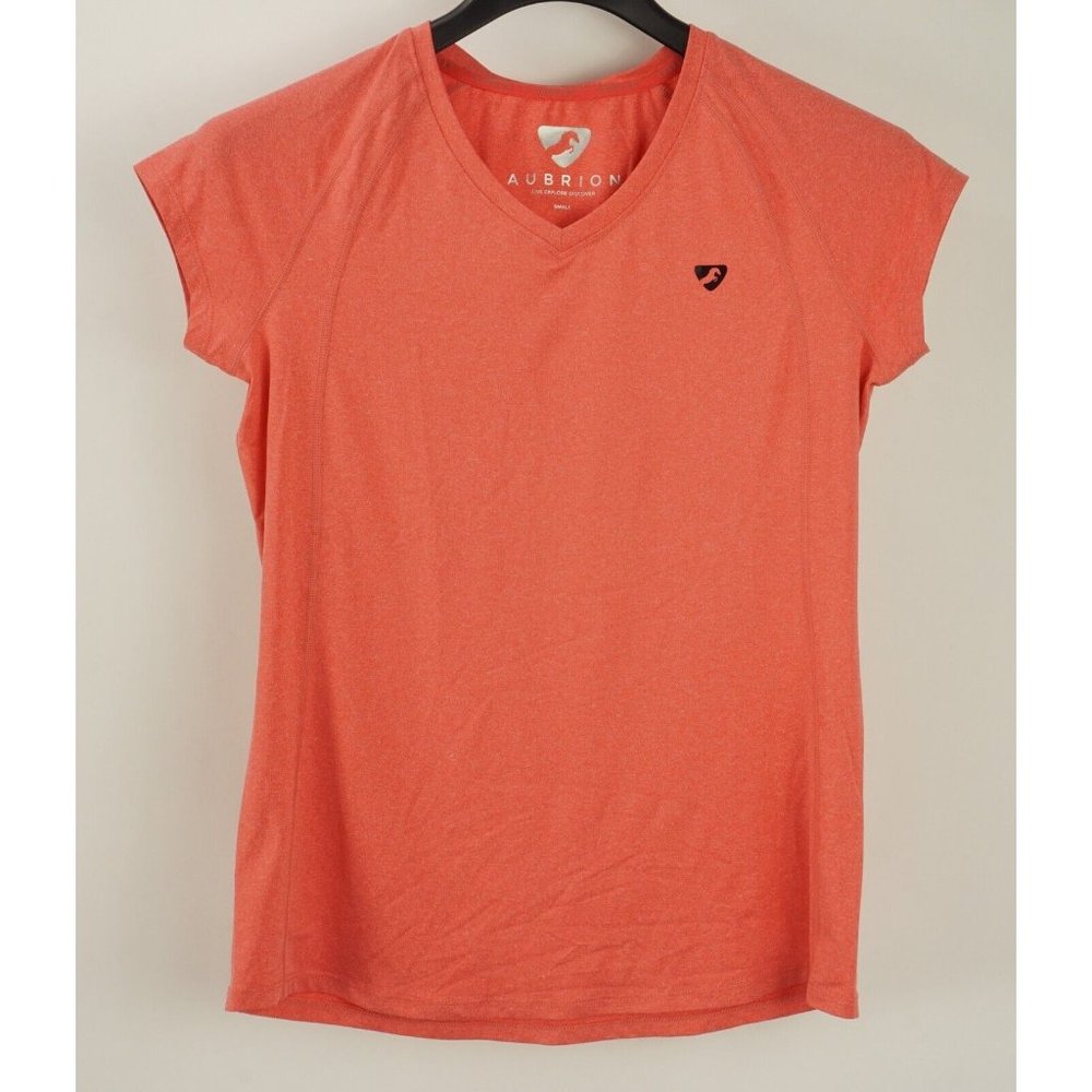 Aubrion Elverson Women's Small Cap Sleeve Pink‎ Equestrian Athletic V-Neck Shirt